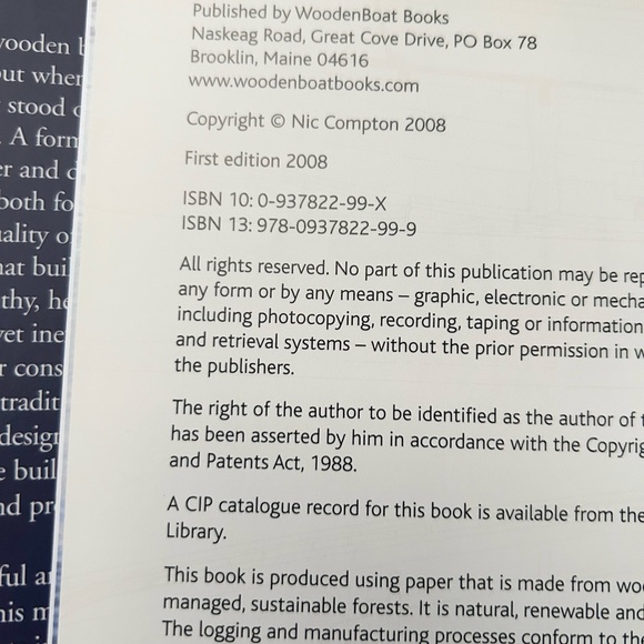 Book Iain Oughtred: A Life in Wooden Boats  wooden boat hardcover book - Picture 9 of 11